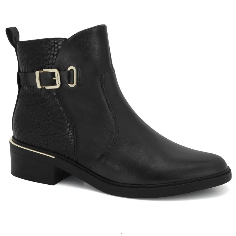 Bota Comfortflex Cano Baixo Ref 2469303-1 Preto 034
