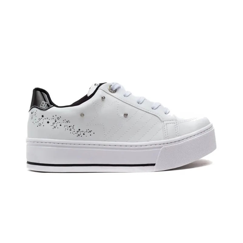 Tênis Casual Feminino Ramarim Solado Médio Stars - Branco