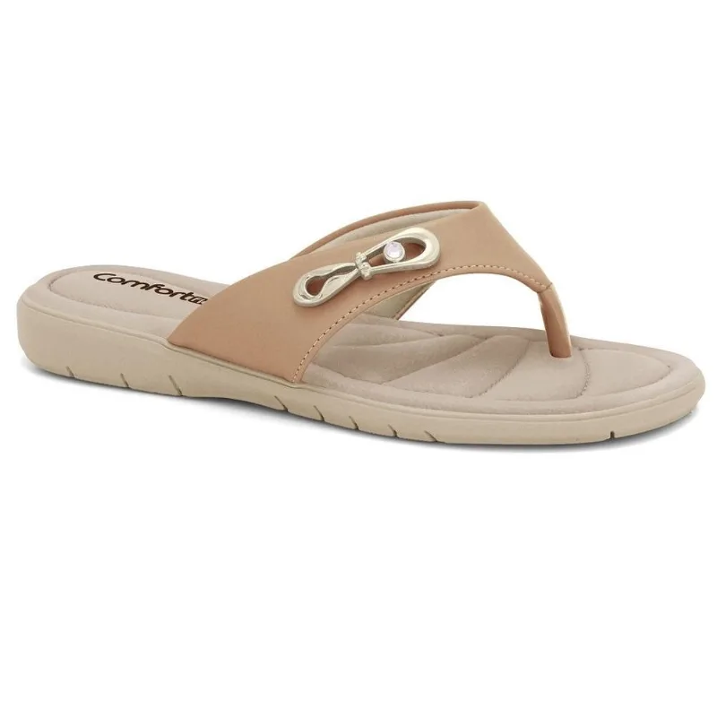 Chinelo Comfortflex Napa Plus Ref 2480333-11 Caqui 034