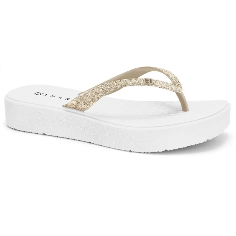 Chinelo Ramarim Ref 248102-4 Bege/branco 039