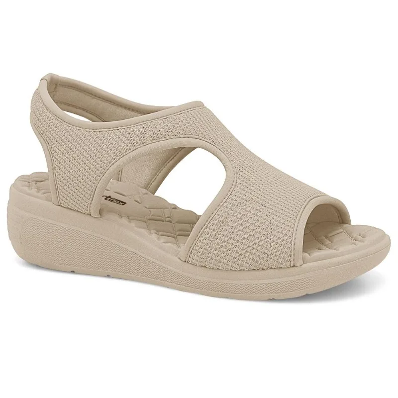 Sandalia Comfortflex Lycra Ref 2486406-1 Creme 037