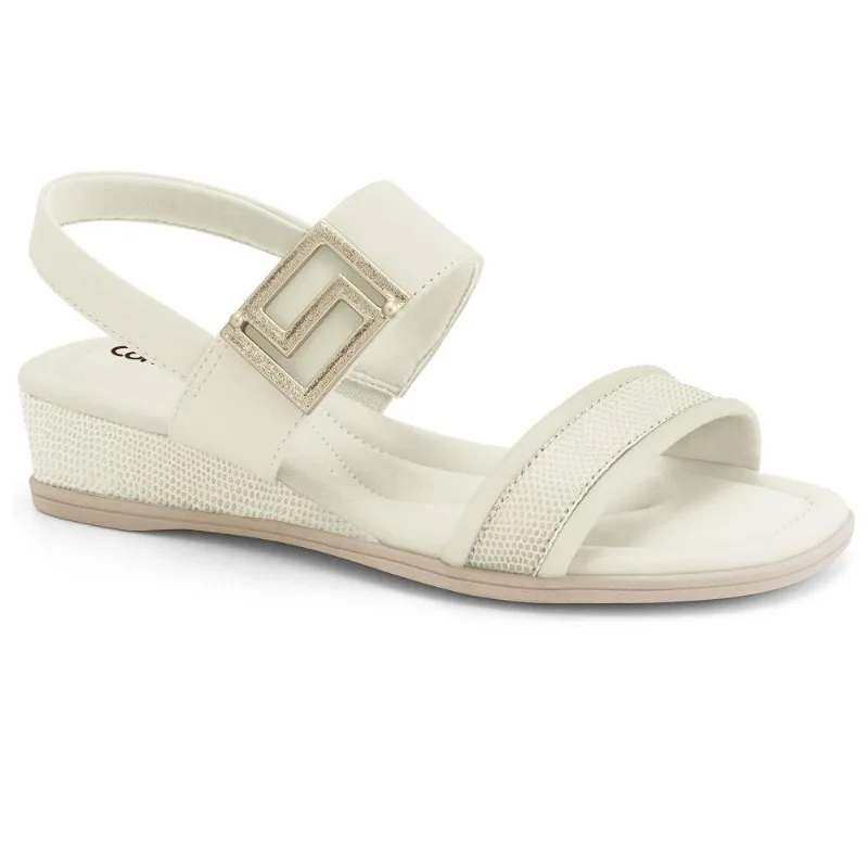 Sandalia Comfortflex Ref 2570302-5 Creme 036