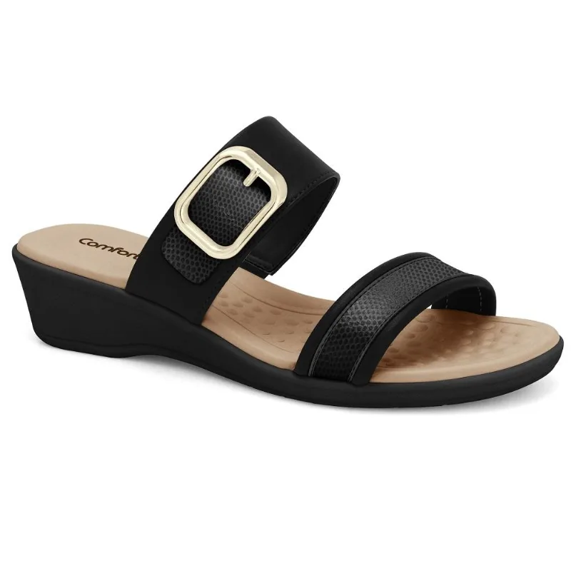 Tamanco Comfortflex Ref 2572302-7 Preto 036