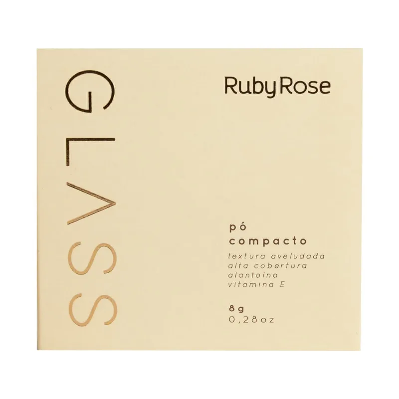 Pó Compacto Ruby Rose Glass Cor GPL10 8g
