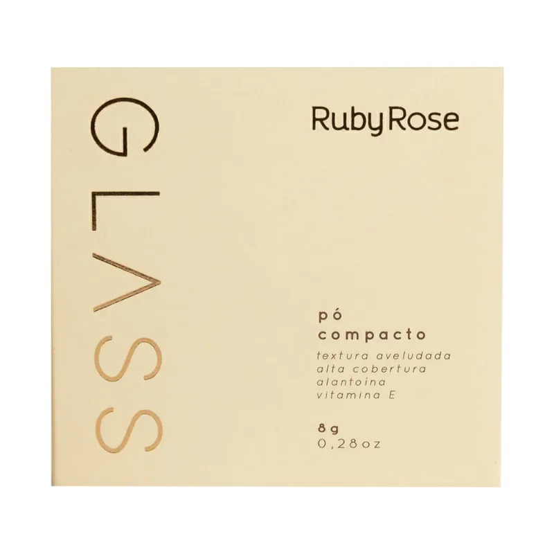 Pó Compacto Ruby Rose Glass Cor GPM20 8g