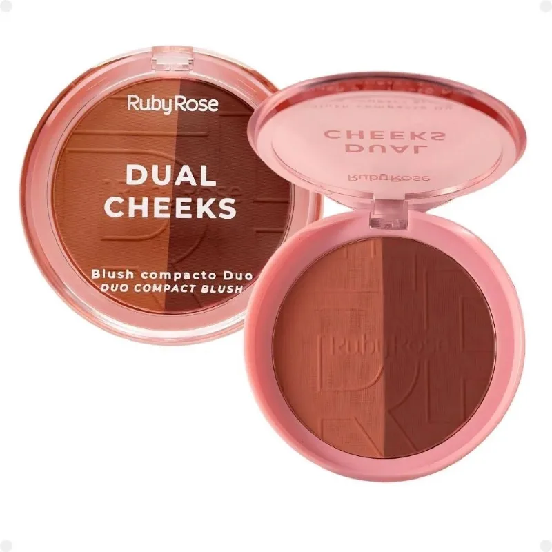 Blush Compacto Dual Cheeks Ruby Rose Ivory Bronze HB M03-4 (MP)