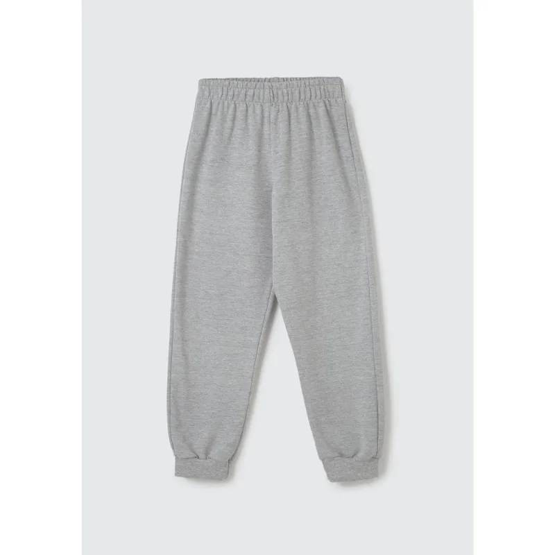 Calça de Moletom Básica Infantil Unissex Jogger - Cinza 012