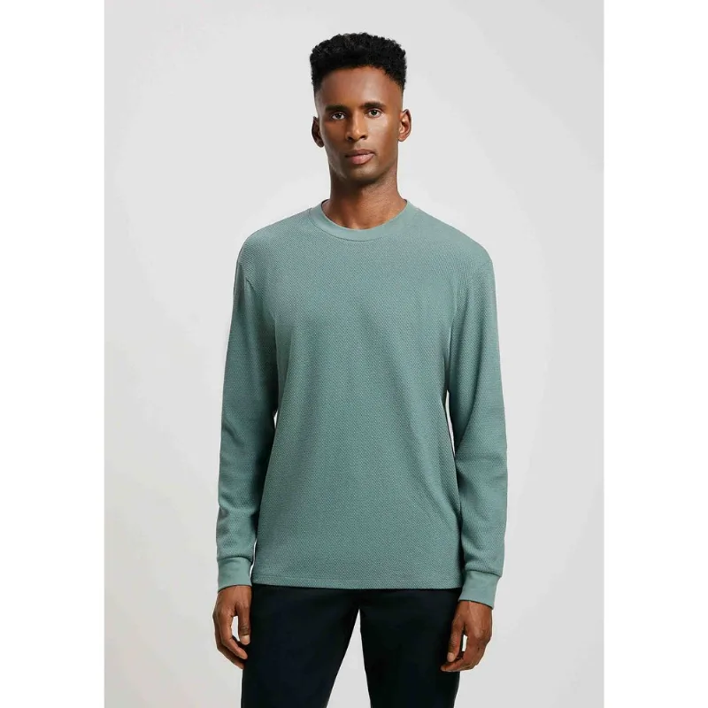 Camiseta Masculina Manga Longa Texturizada - Verde G