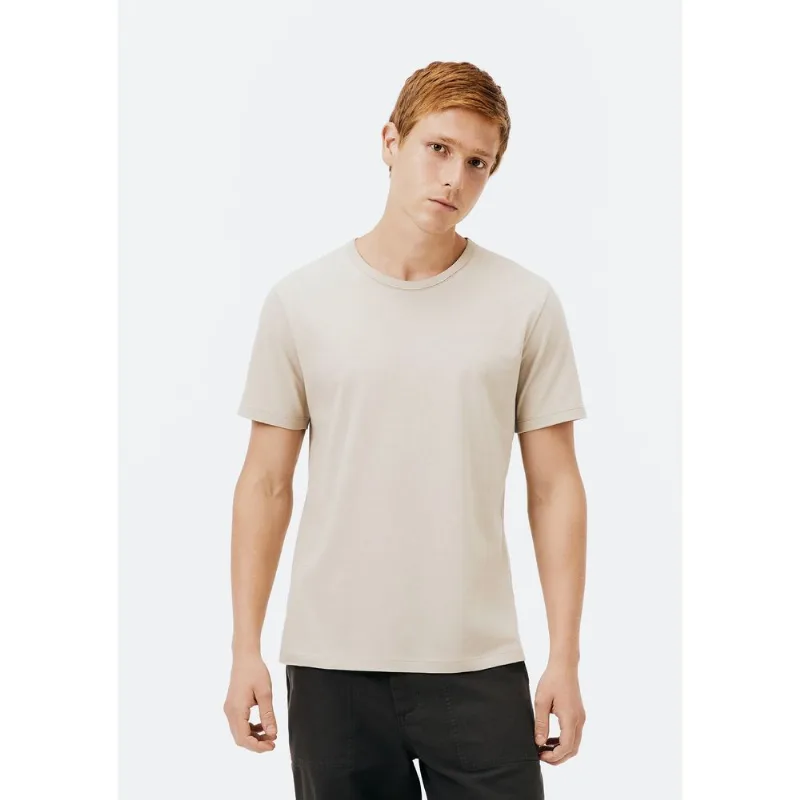 Camiseta Básica Masculina Manga Curta Slim - Bege XG