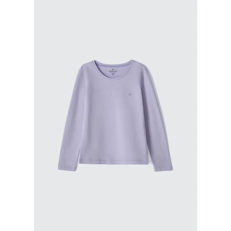 Blusa Básica Infantil Menina Manga Longa Hering Kids - Roxo 008