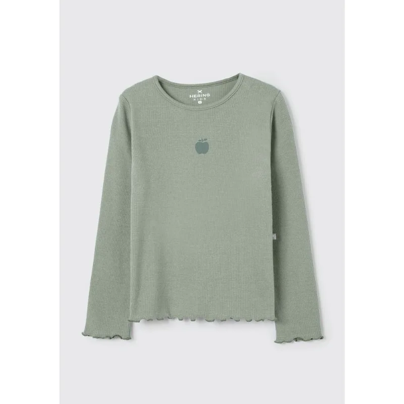 Blusa Manga Longa Infantil Menina Em Ribana - Verde 008