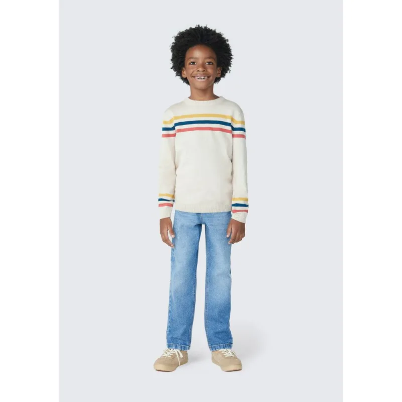 Blusão Infantil Menino Em Tricô - Bege 010