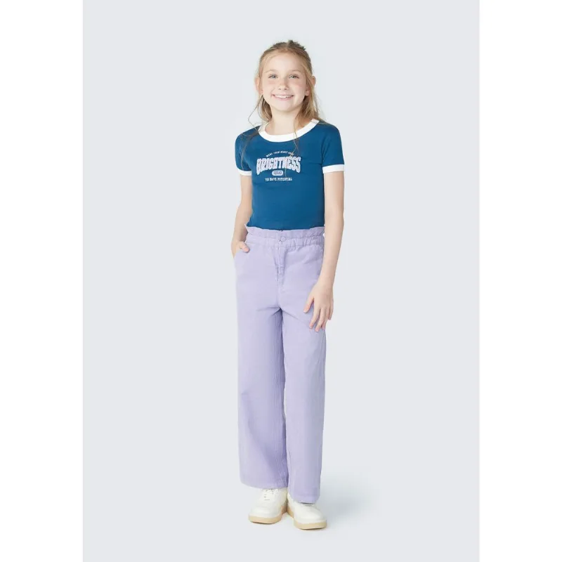 Calça Infantil Menina Clochard Em Veludo - Roxo 012