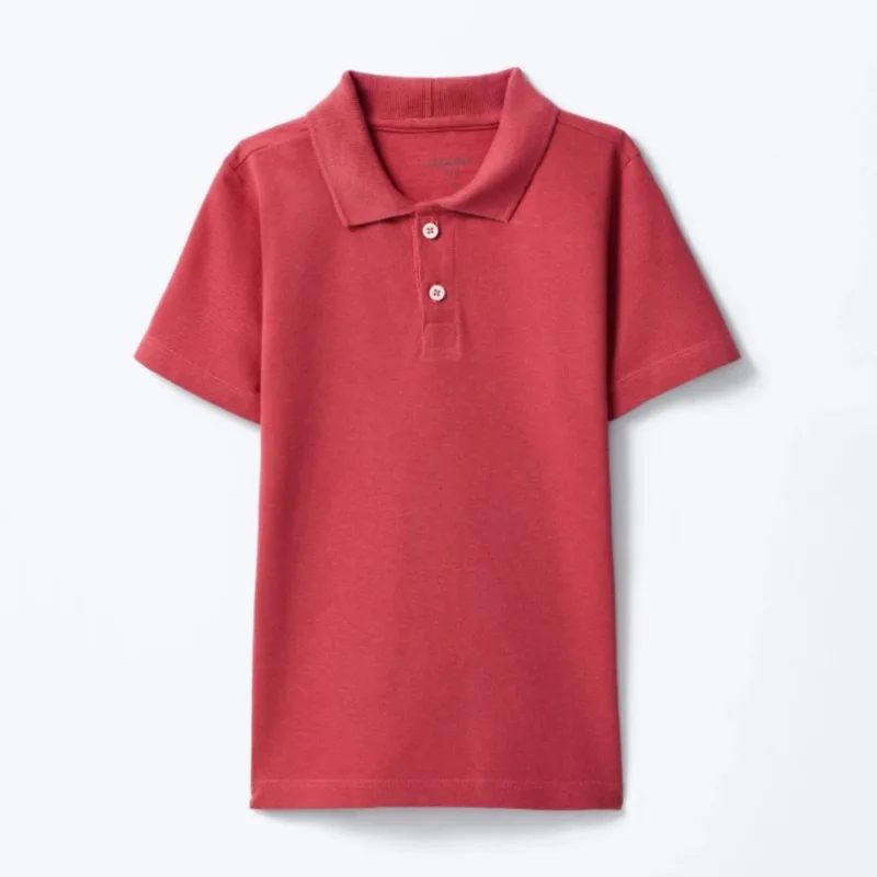 Blusa Básica Polo Menino Manga Piquet Vermelho - Hering 8 / Vermelho