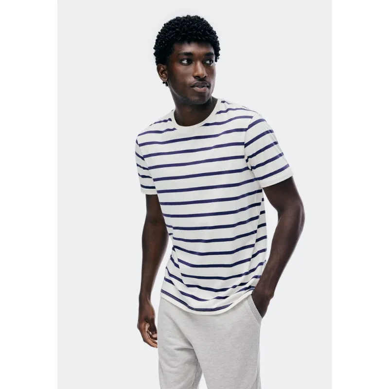 Camiseta Básica Masculina Mar Em Algodão Peruano - Azul M