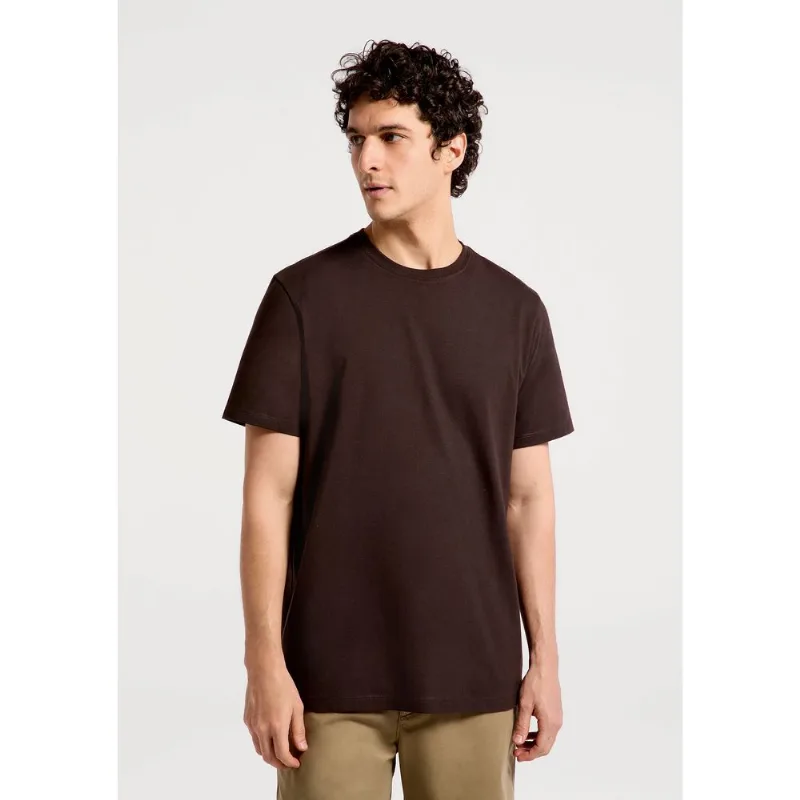 Camiseta Básica Masculina Comfort Super Cotton - Marrom M