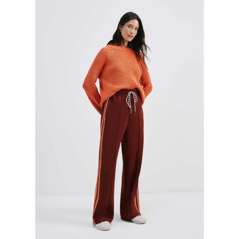 Calça Feminina 1990 Cintura Alta Com Faixa - Vinho G