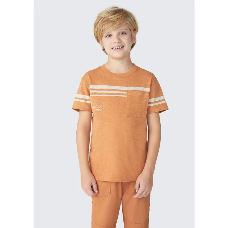 Camiseta Infantil Menino Comfort - Marrom 010
