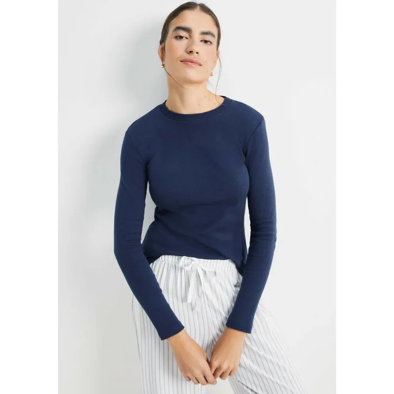 Blusa Feminina Manga Longa - Azul M