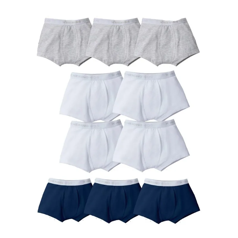 Kit com 10 Cuecas Infantil Boxer - Multicolorido 010
