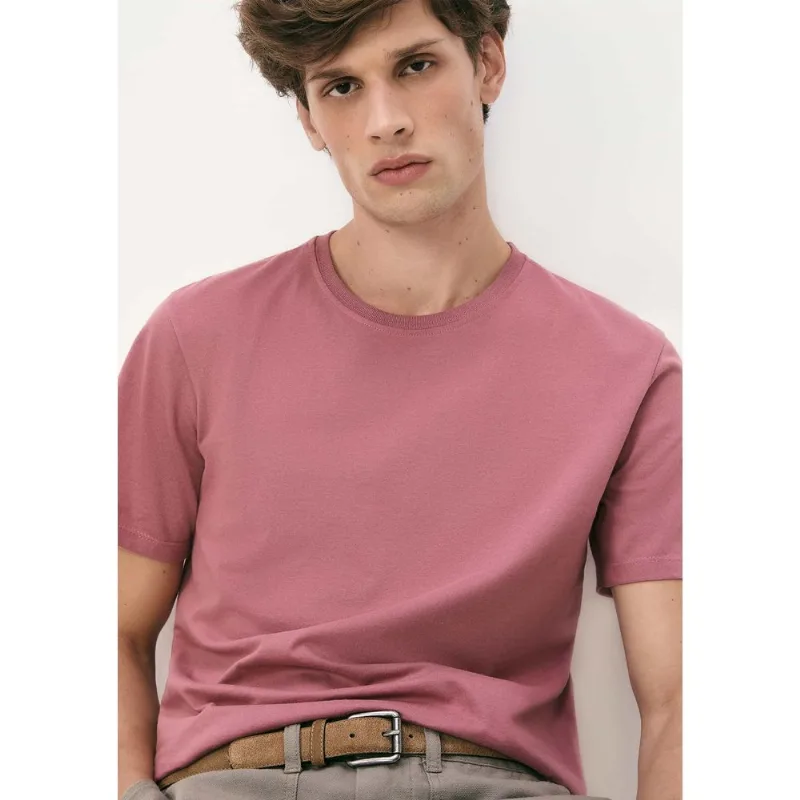 Camiseta Básica Masculina Comfort Super Cotton - Rosa XG