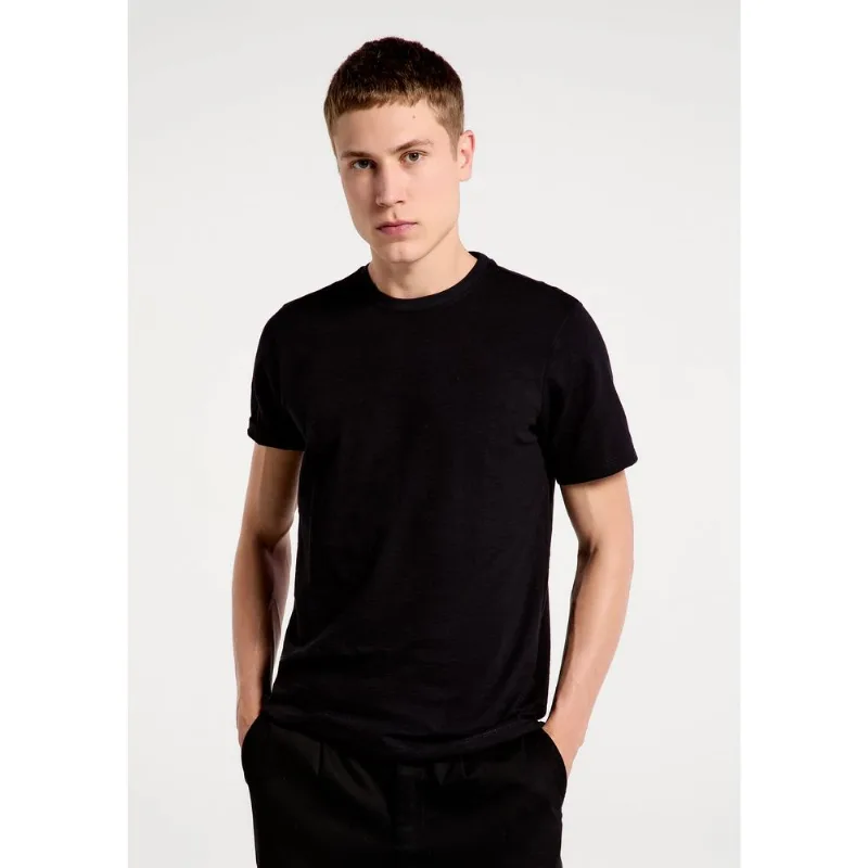 Camiseta Masculina Comfort Em Malha Flamê - Preto XXG