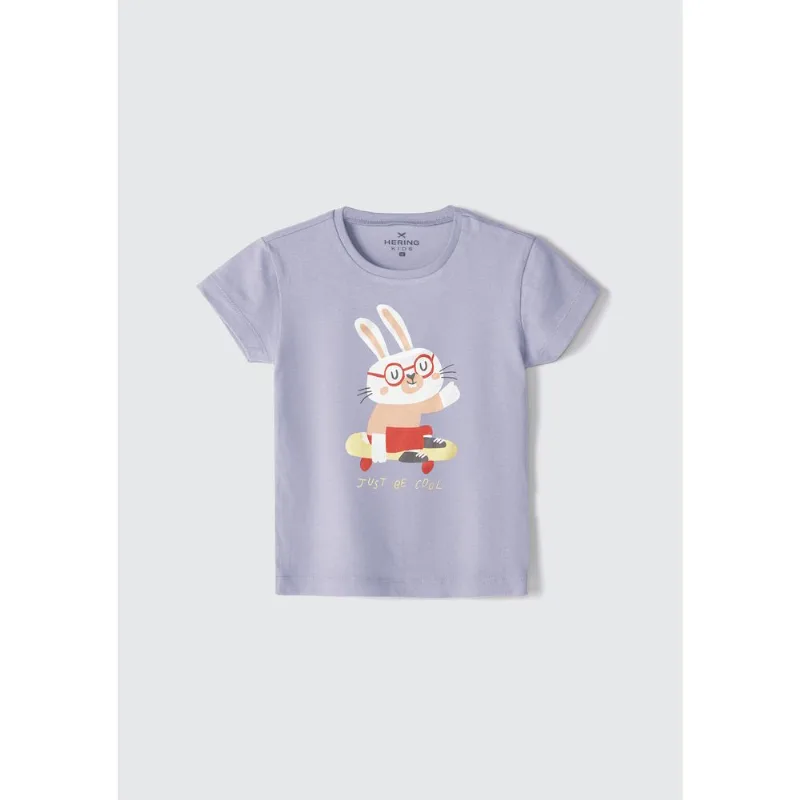 Blusa Infantil Menina Toddler Com Estampa - Roxo 002
