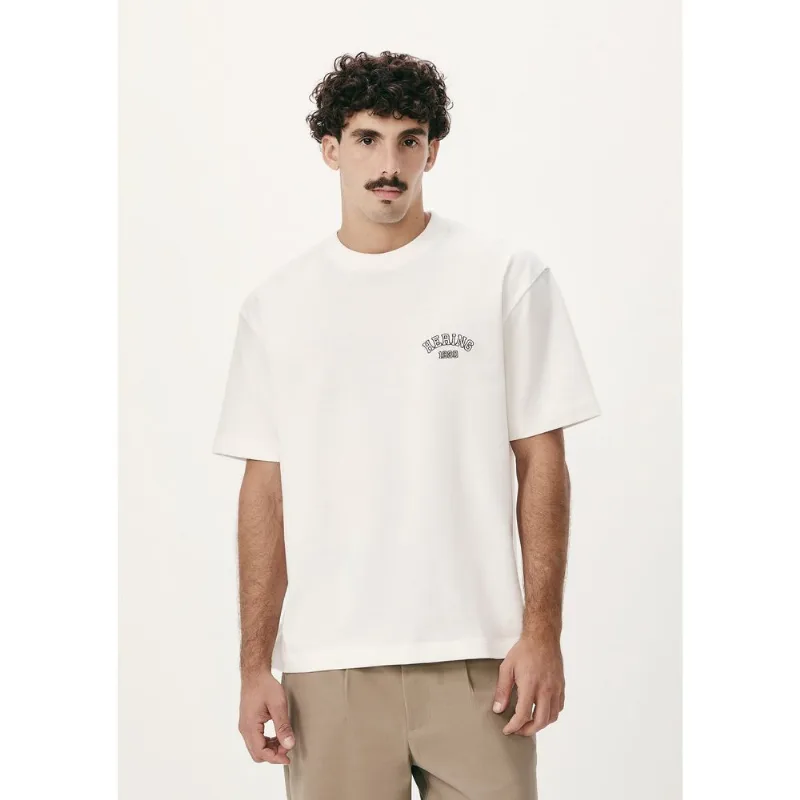 Camiseta Masculina Relaxed Manga Curta Com Bordado - Off white G