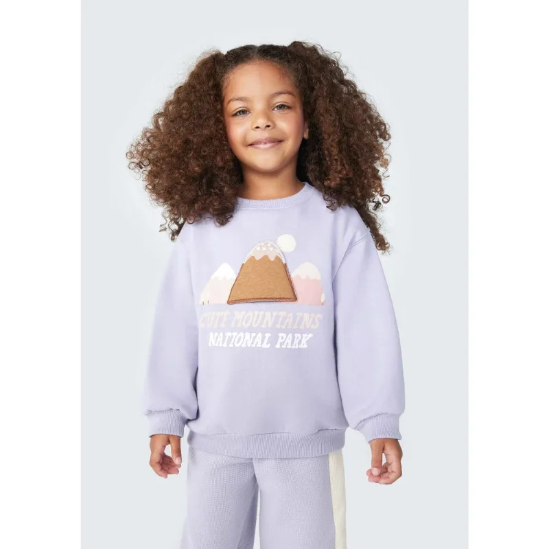 Blusão Infantil Menina Toddler em Moletom Peluciado - Roxo 002