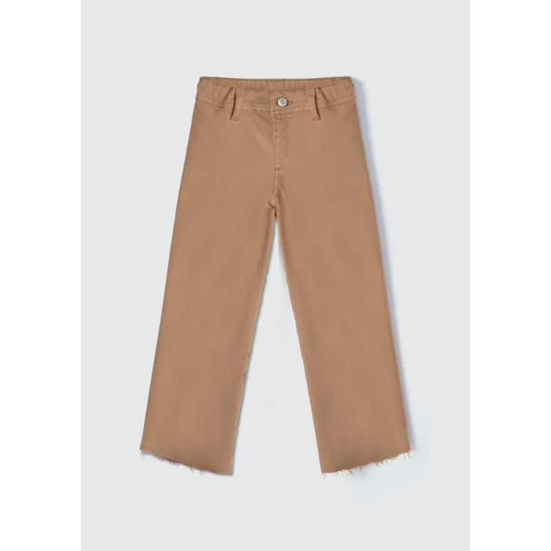 Calça Marine Infantil Menina Toddler Em Sarja - Marrom 002