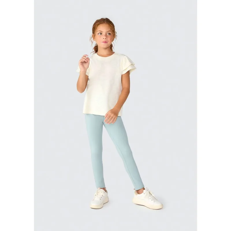 Calça Legging Básica Infantil Menina Tradicional - Verde 010