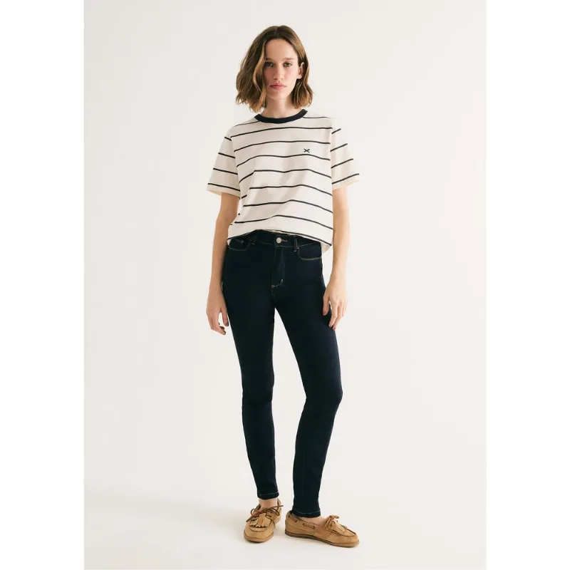 Calça Jeans Feminina Skinny Cintura Média Soft Touch - Azul 054