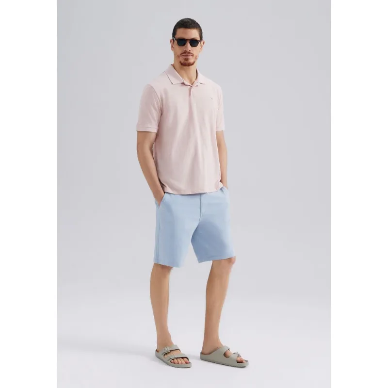 Bermuda Masculina Chino Em Sarja Peletizada - Azul 040