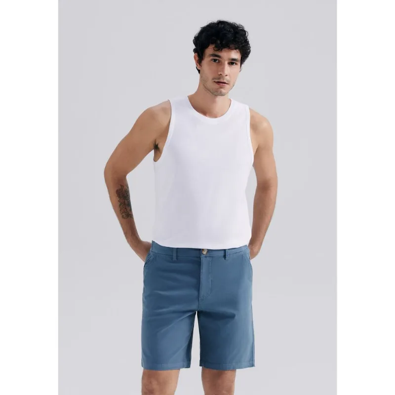 Bermuda Masculina Chino Em Sarja Peletizada - Azul 042