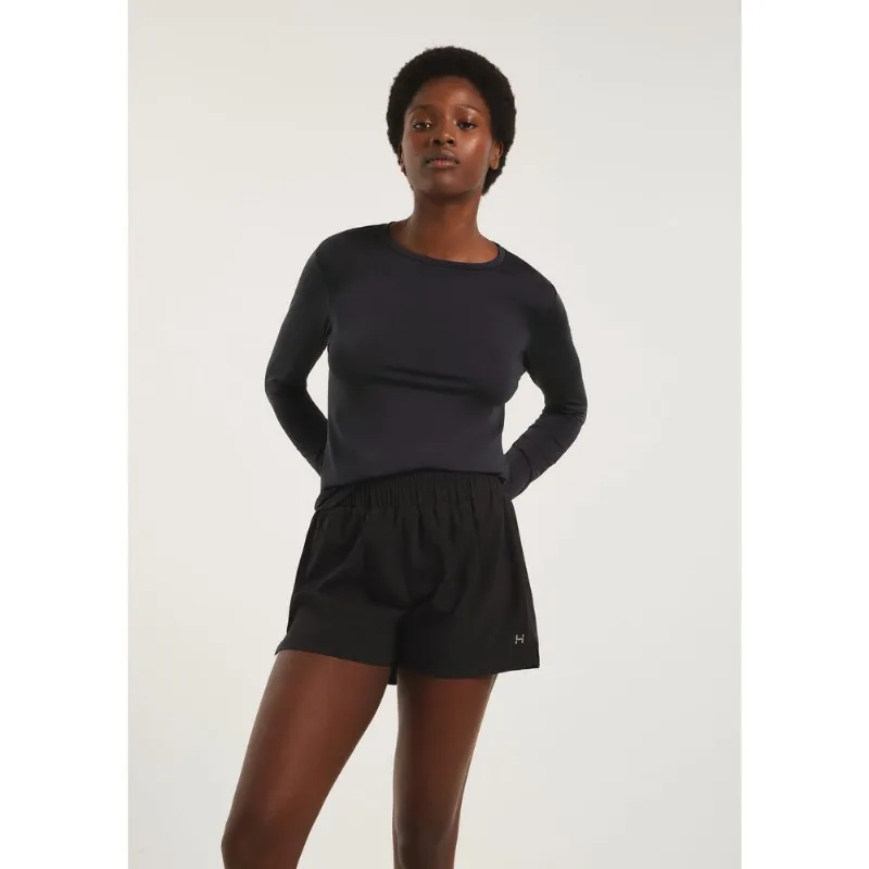 Camiseta Esportiva Feminina Manga Longa Proteção Uv - Preto XG