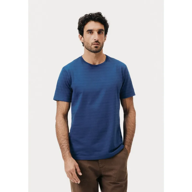 Camiseta Masculina Manga Curta Em Malha Texturizada - Azul XXG