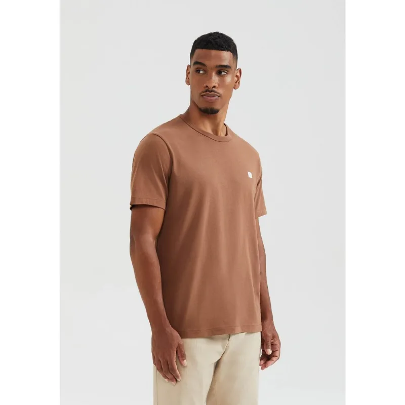 Camiseta Masculina Manga Curta Com Estampa - Marrom G