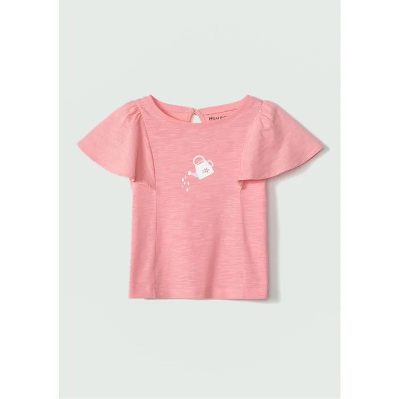Blusa Infantil Menina Toddler Com Babado - Rosa 003