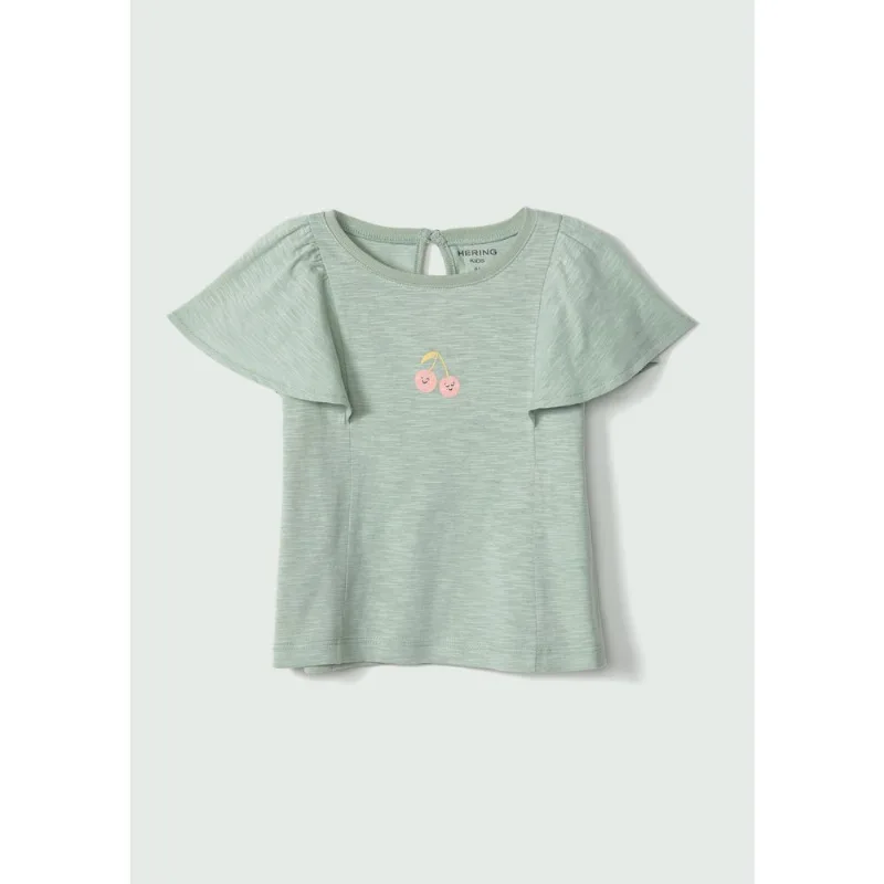 Blusa Infantil Menina Toddler Com Babado - Verde 002