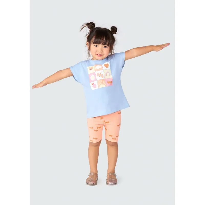 Conjunto Curto Infantil Menina Toddler - Azul 003