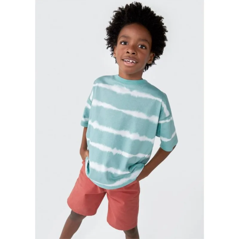 Bermuda Infantil Menino Em Sarja - Vermelho 008