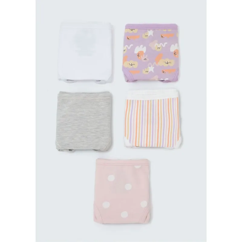 Kit Com 5 Calcinhas Infantil - Multicolorido 006