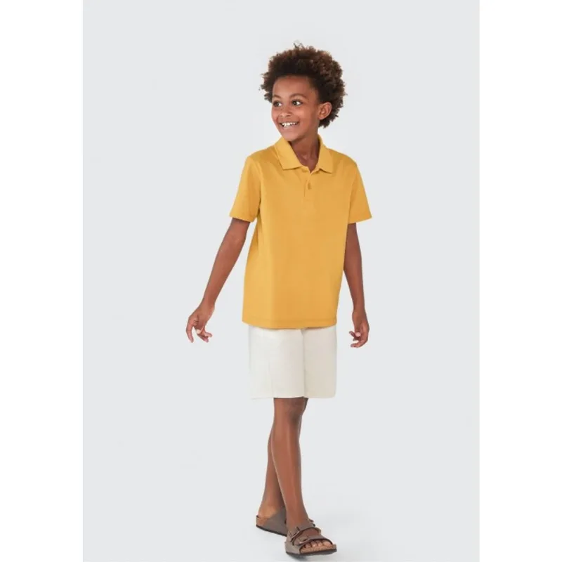 Bermuda Infantil Menino Em Sarja Com Cinto - Bege 012