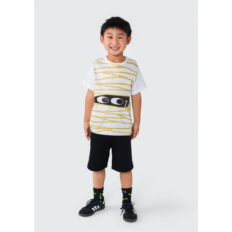 Camiseta Infantil Unissex Com Apliques - Off white 006