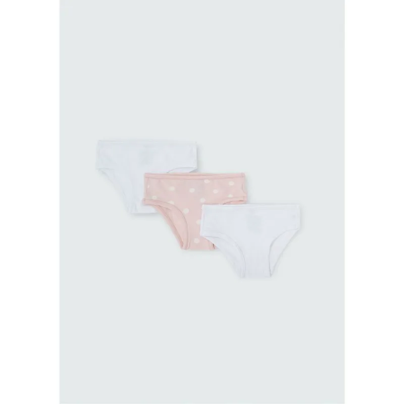 Kit Com 3 Calcinhas Infantil Em Ribana - Multicolorido 004