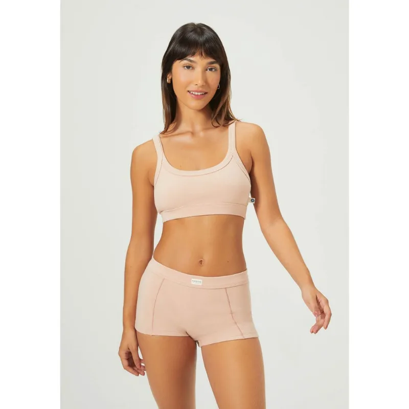 Calcinha Boyshorts Em Ribana - Rosa P