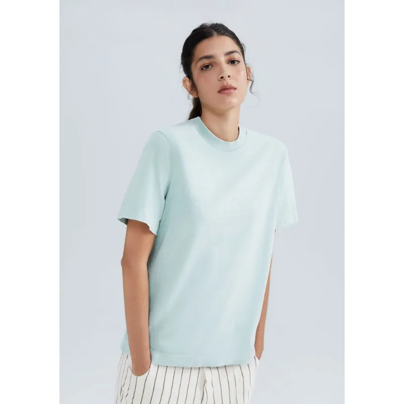Blusa Feminina Manga Curta Em Malha Binada - Verde XG