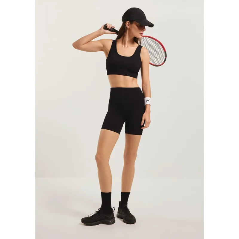 Bermuda Esportiva Feminina Biker Sem Costura - Preto XP