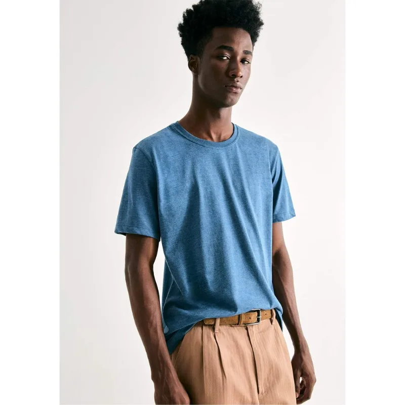 Camiseta Básica Unissex Manga Curta Regular World - Azul EXG