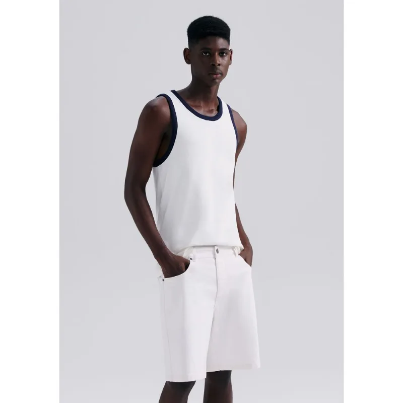 Bermuda Masculina Em Sarja - Off white 040